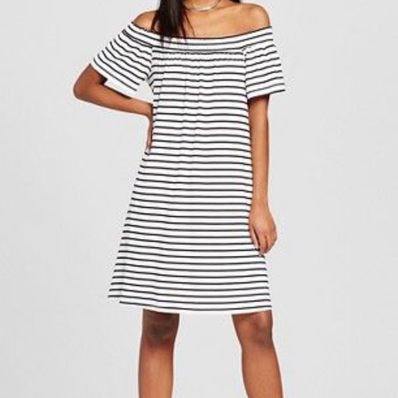 Mossimo Supply Co. Dresses & Skirts - Mossimo Off Shoulder Stripe Dress